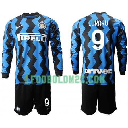 Inter Milan Romelu Lukaku 9 Børn Hjemmebanesæt 2020/21 Langærmet (+ Korte bukser)